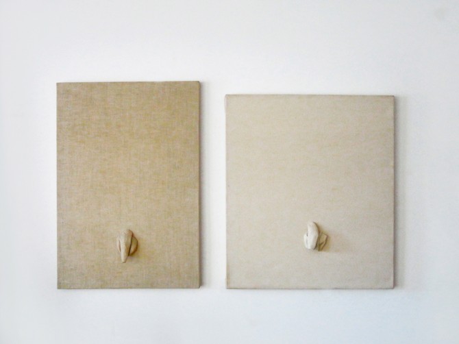 Torsos de dos hermanos (from Surf guys), tela y bastidor.81,3 x 55,9 x 2,5 cm.76,2 x 66 x 2,5 cm.